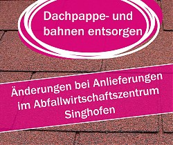 Neue Regelung zur Entsorgung von Dachpappen 